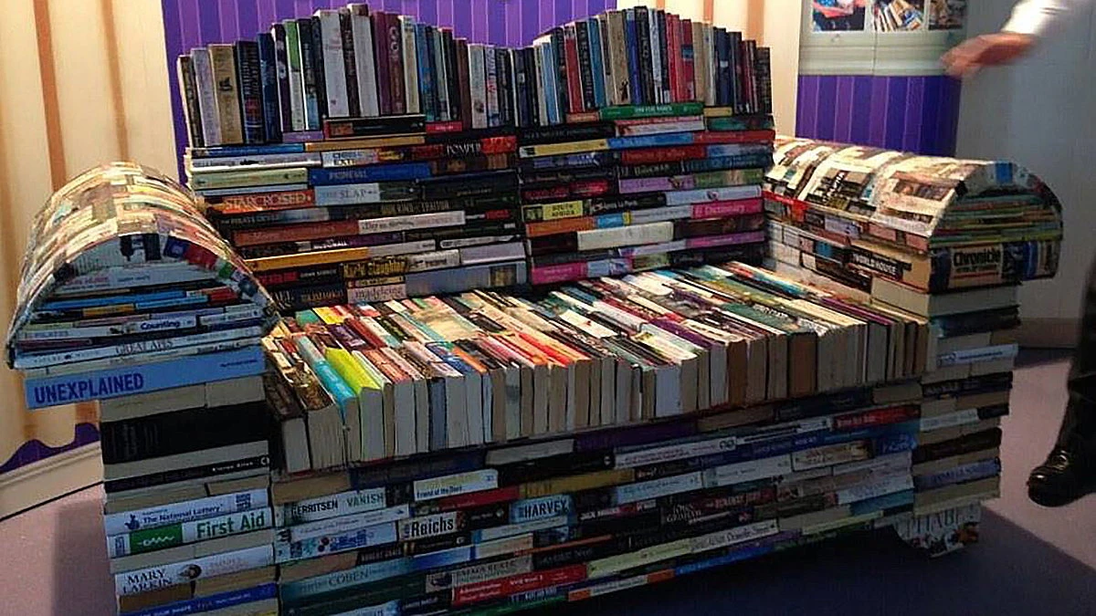 Charity Will Benefit from Sofa Made from Books