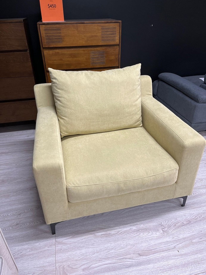 APOLLO Fabric Armchair (Fabric-manisa Acacia ,leg-corner Leg  Black ,fill- Feather ,firmness- Soft - SKU1737424) 3