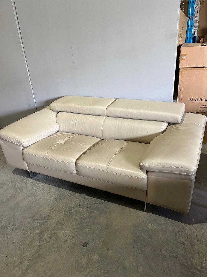 BOSTON Leather Two Seat Sofa (Main Colour: Essential Smoke, Material: Leather + Match - SKU2930487) 3