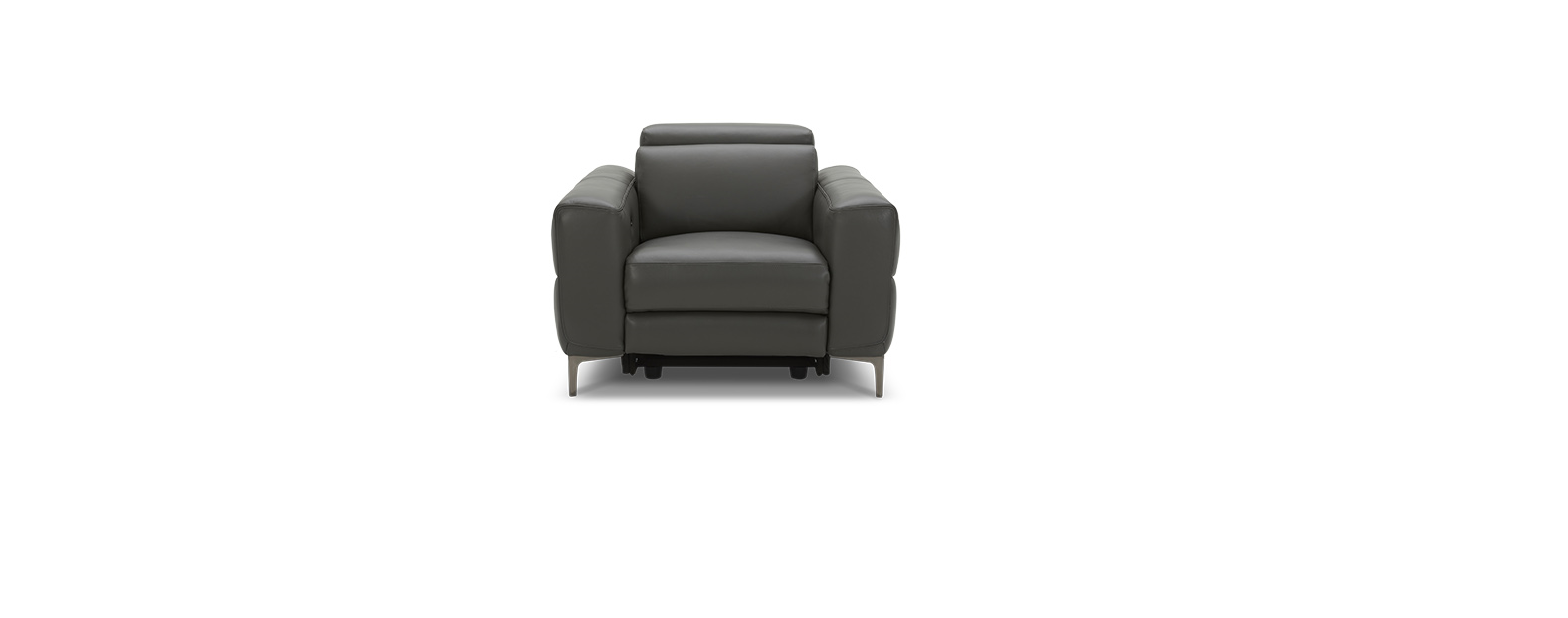 Osten Leather Armchair Power Recliner, Power Headrest