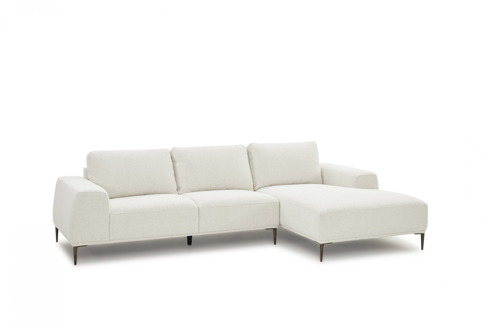Gemma Boucle Fabric Chaise Lounge