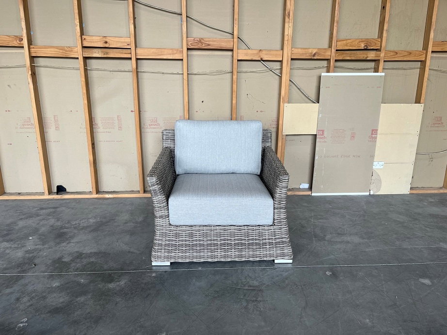 SAVANNAH Outdoor Rocker Chair (Colour: Wicker + Fabric - SKU752302) 1
