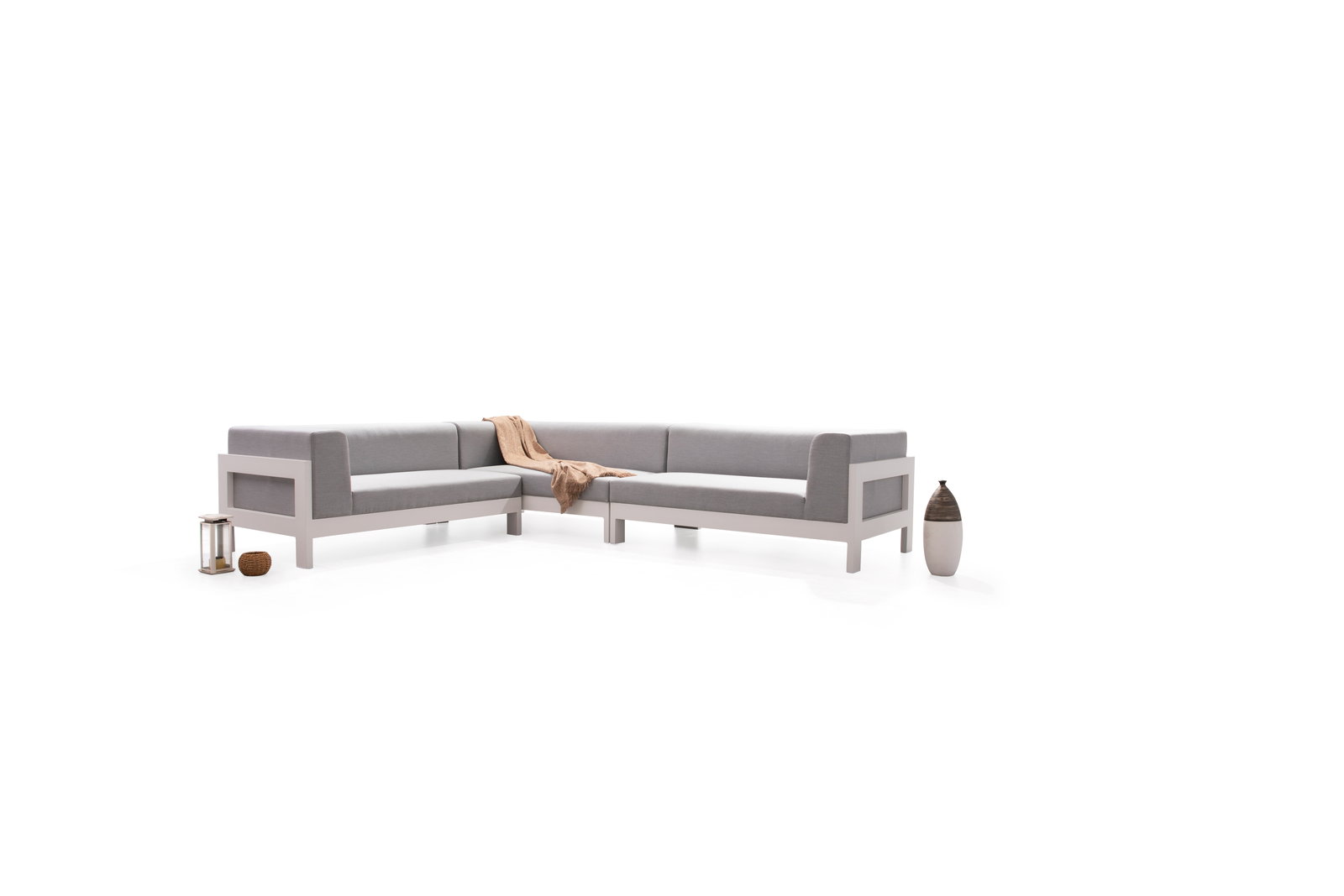 New Noosa White Outdoor Fabric Corner Lounge
