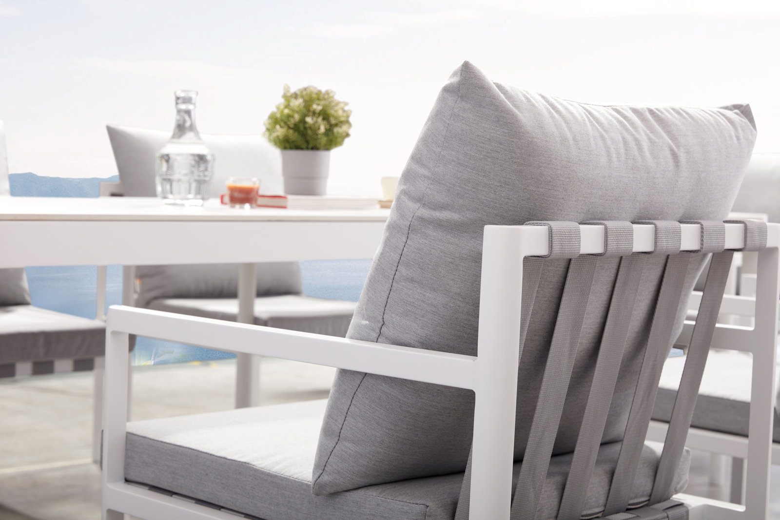 Manly White Outdoor Dining Chair