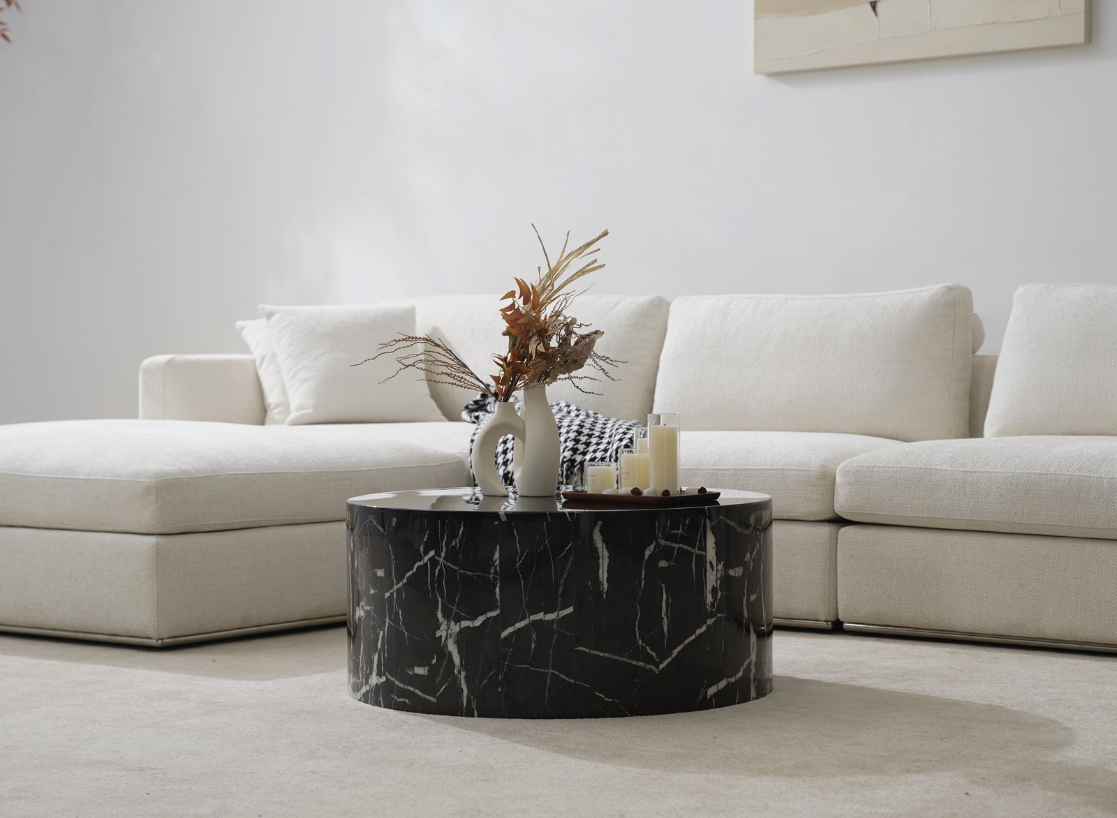 Orbit Black Marble Coffee Table