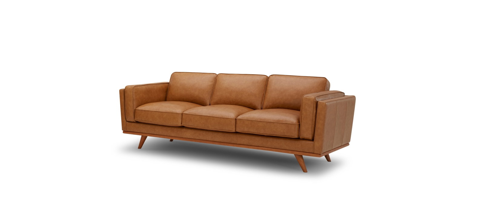 Olafur Leather Three Seat Sofa