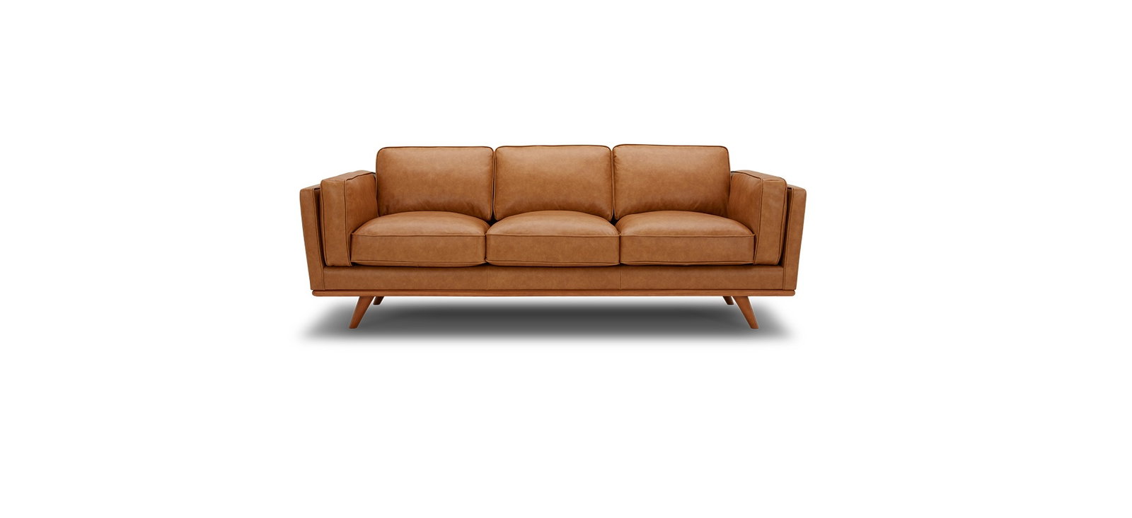 Olafur Leather Three Seat Sofa