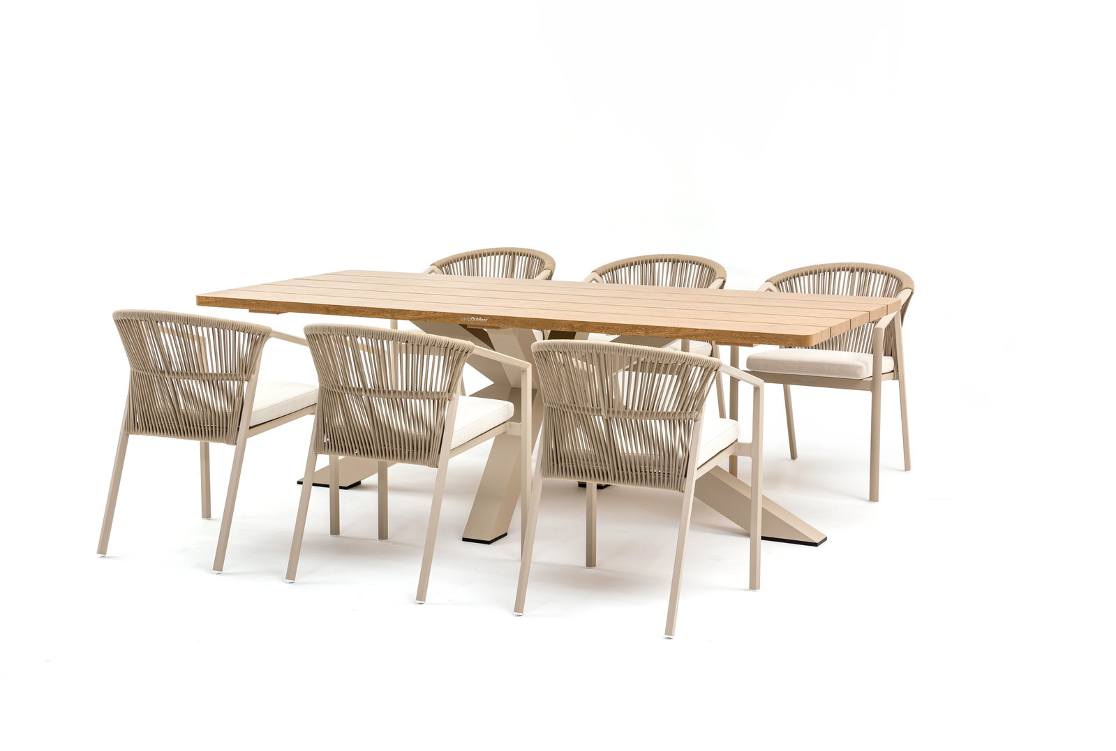 Fraser Mocha 7-piece Outdoor Dining Set With Kiama Mocha Chairs