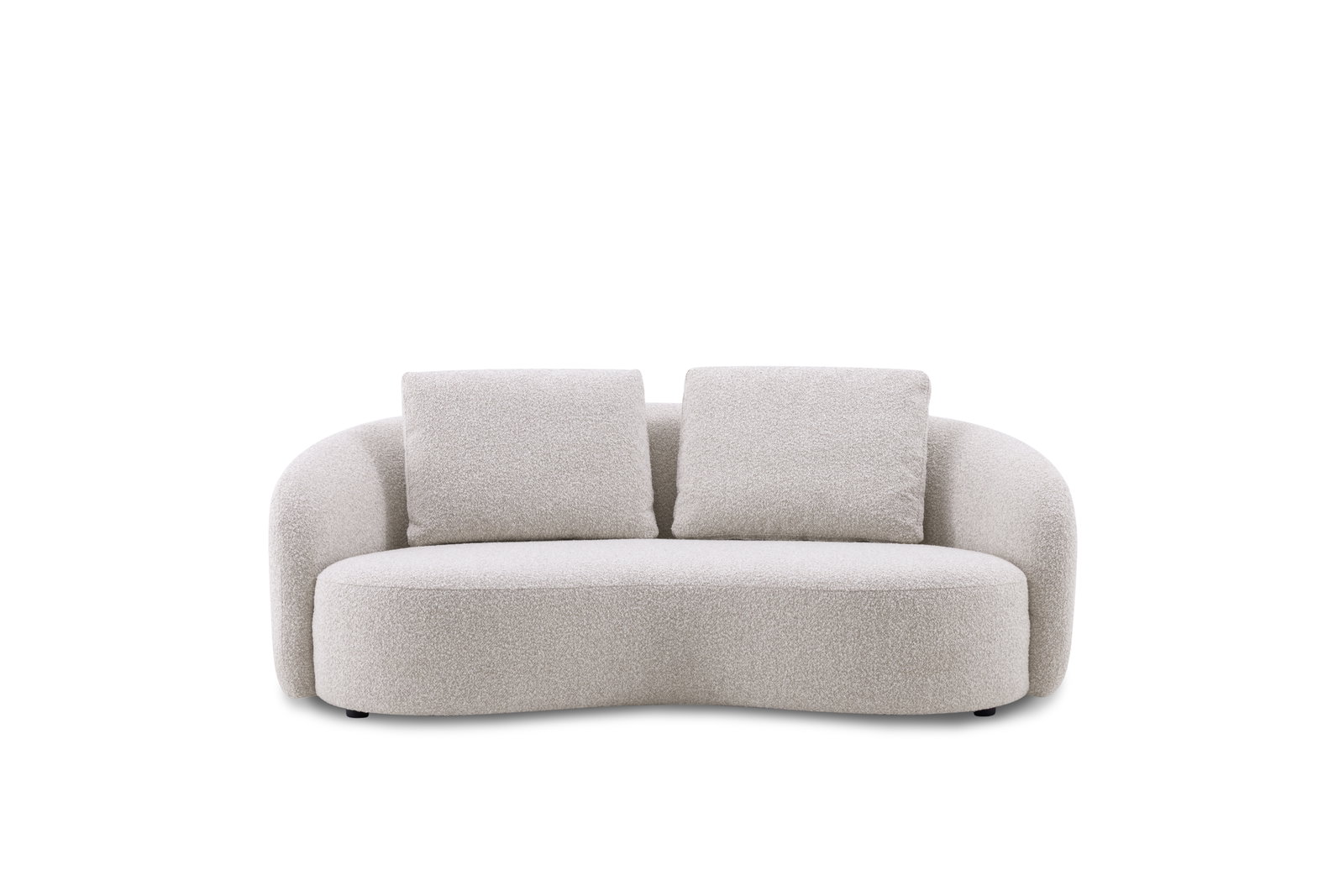 Arc Fabric Three Seater Sofa Moonbeam
