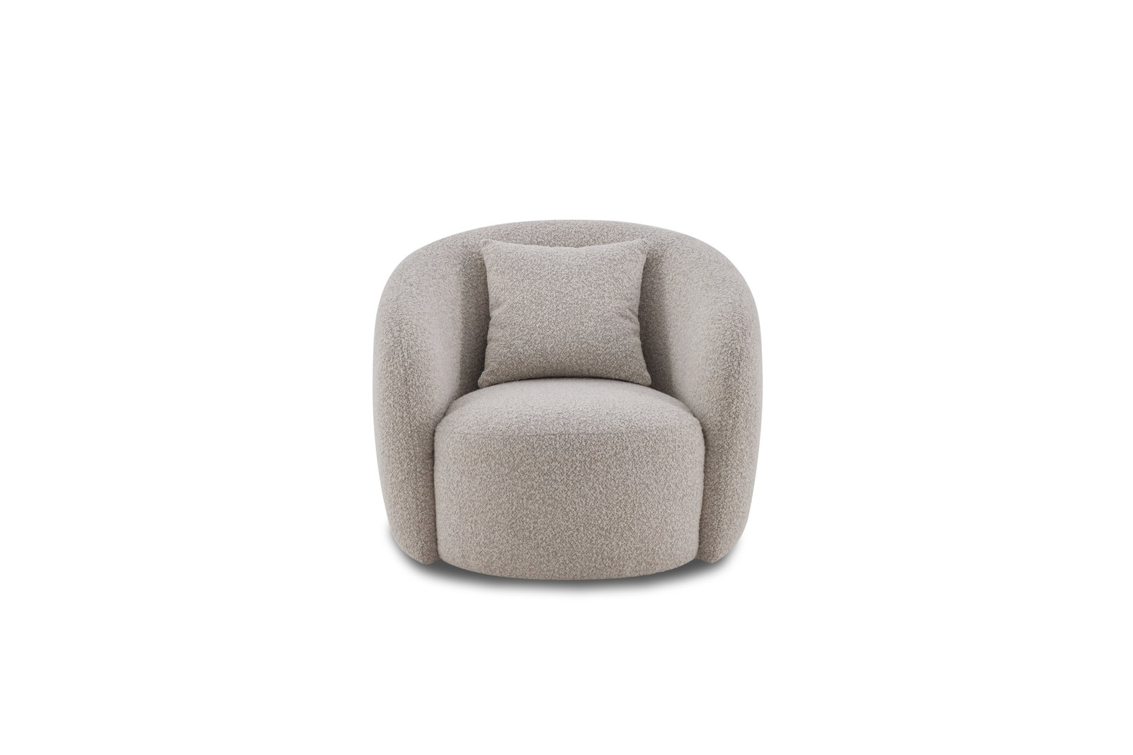 Arc Fabric Swivel Chair Moonbeam
