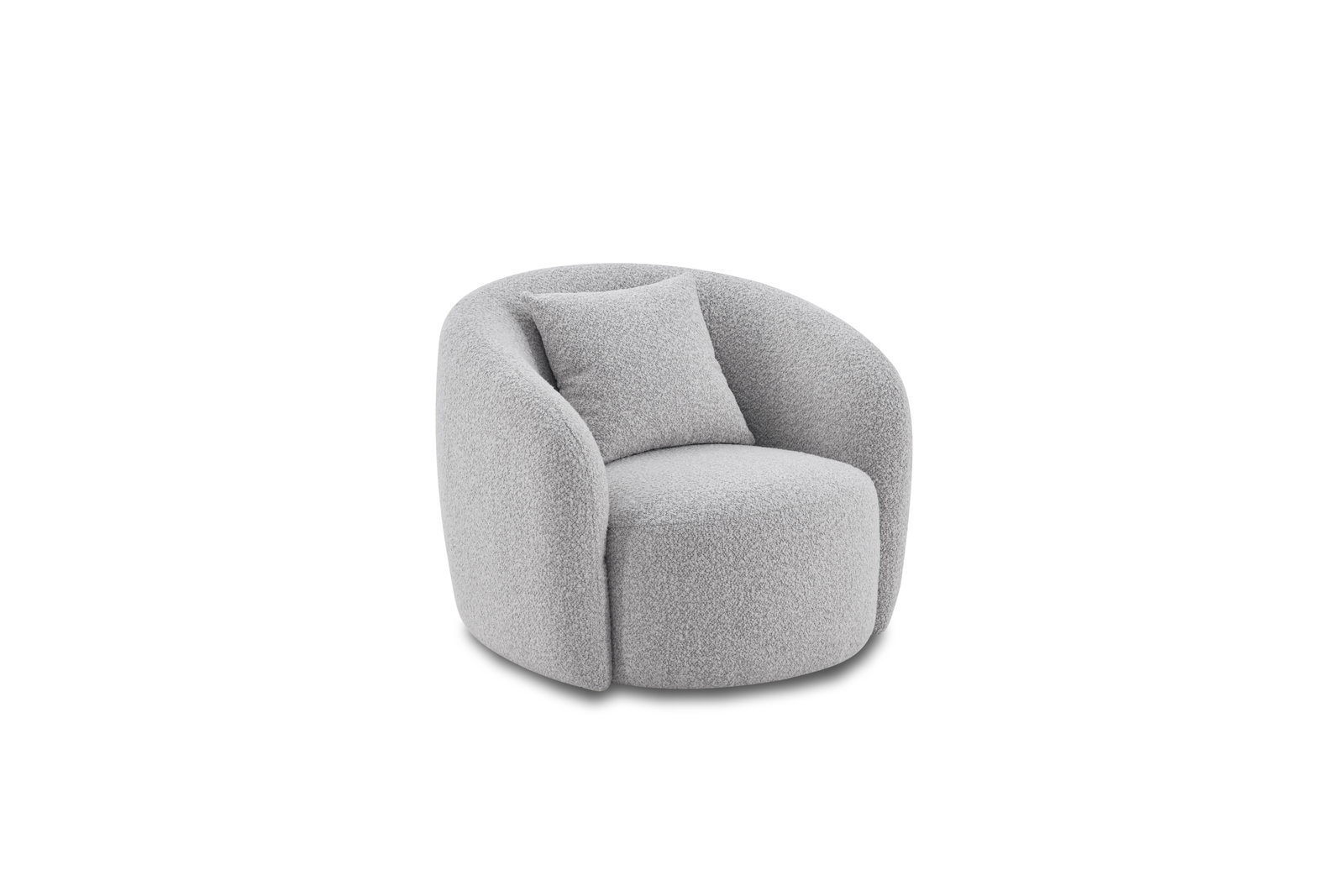 Arc Fabric Swivel Chair Dove