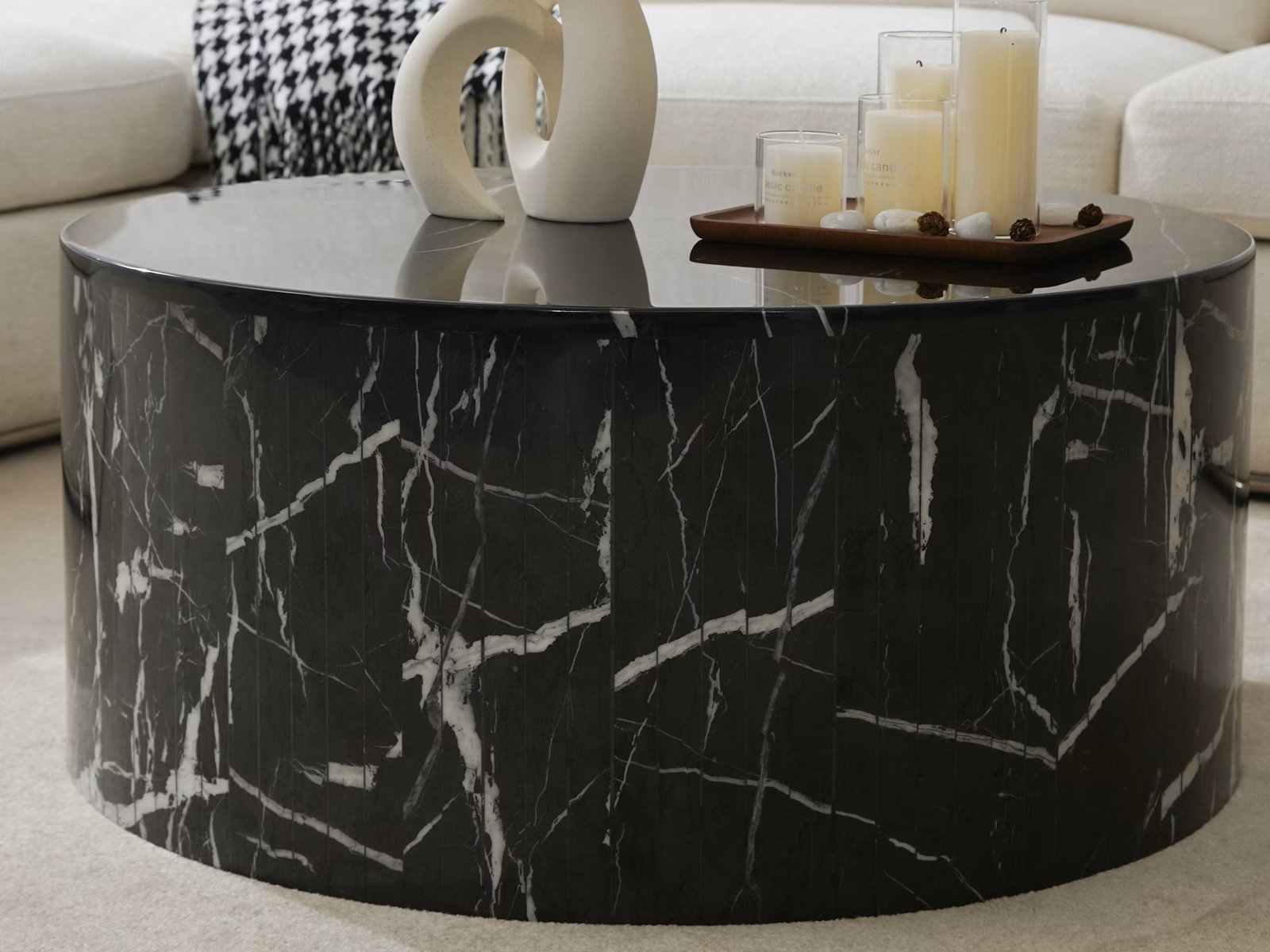 ORBIT BLACK Marble Coffee Table (Case Goods) 1