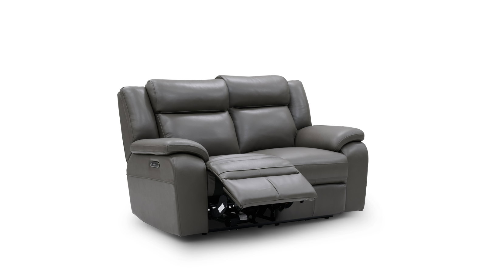 Carrick Leather Two Seater Sofa Power Recliner, Power Headrest