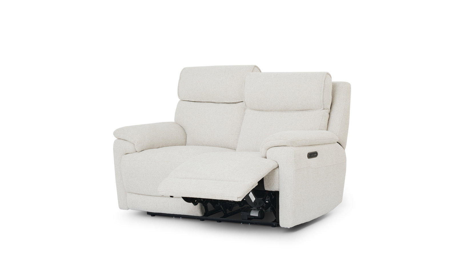 Abbotsford Fabric Two Seater Sofa Power Recliner, Power Headrest