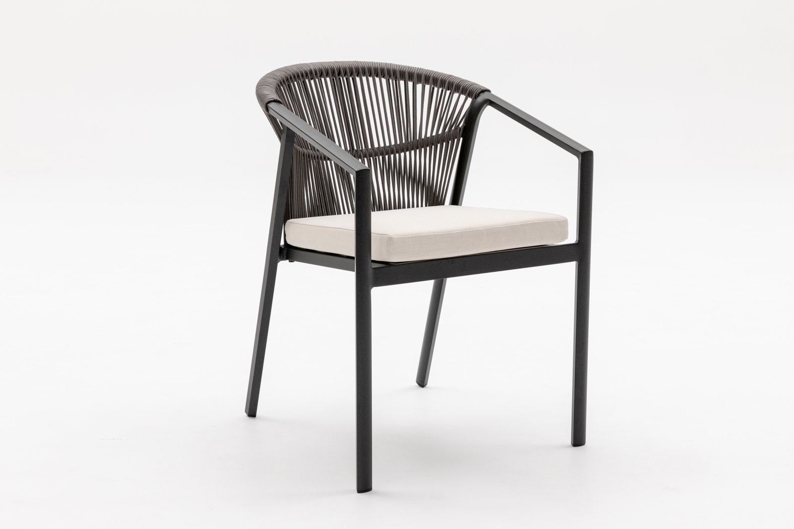 Kiama Ebony Outdoor Rope Dining Chair Set Of 2