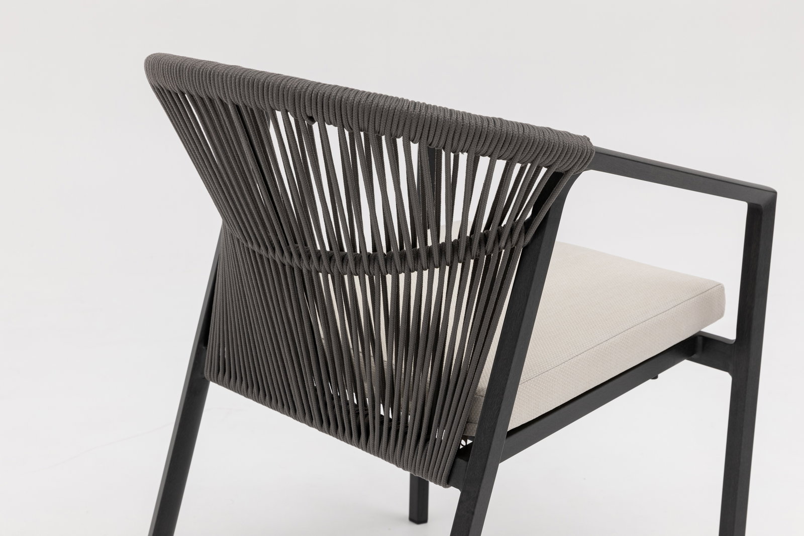 Kiama Ebony Outdoor Rope Dining Chair Set Of 2