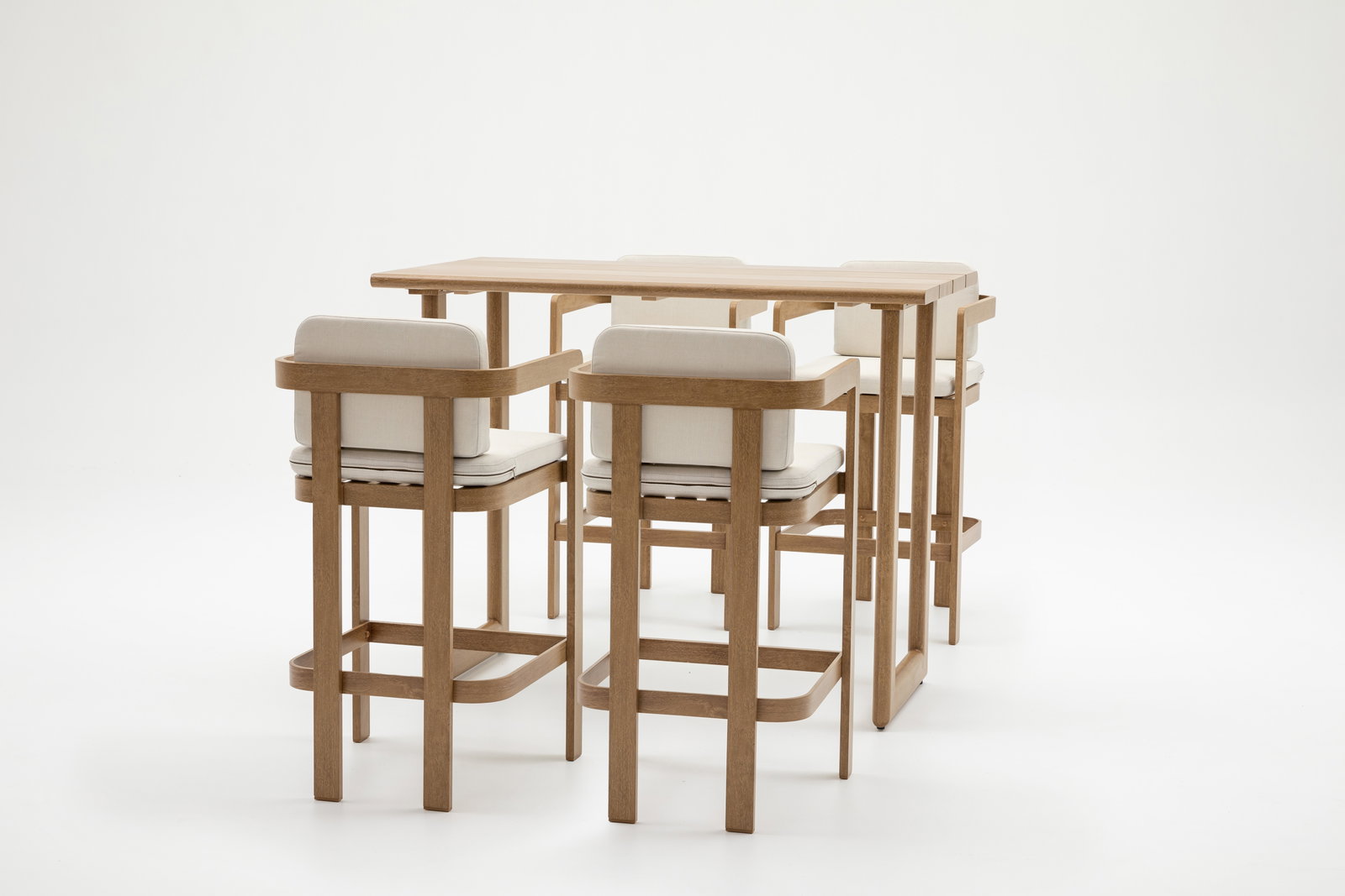 Balmain Oak 5 - Piece Outdoor Bar Set
