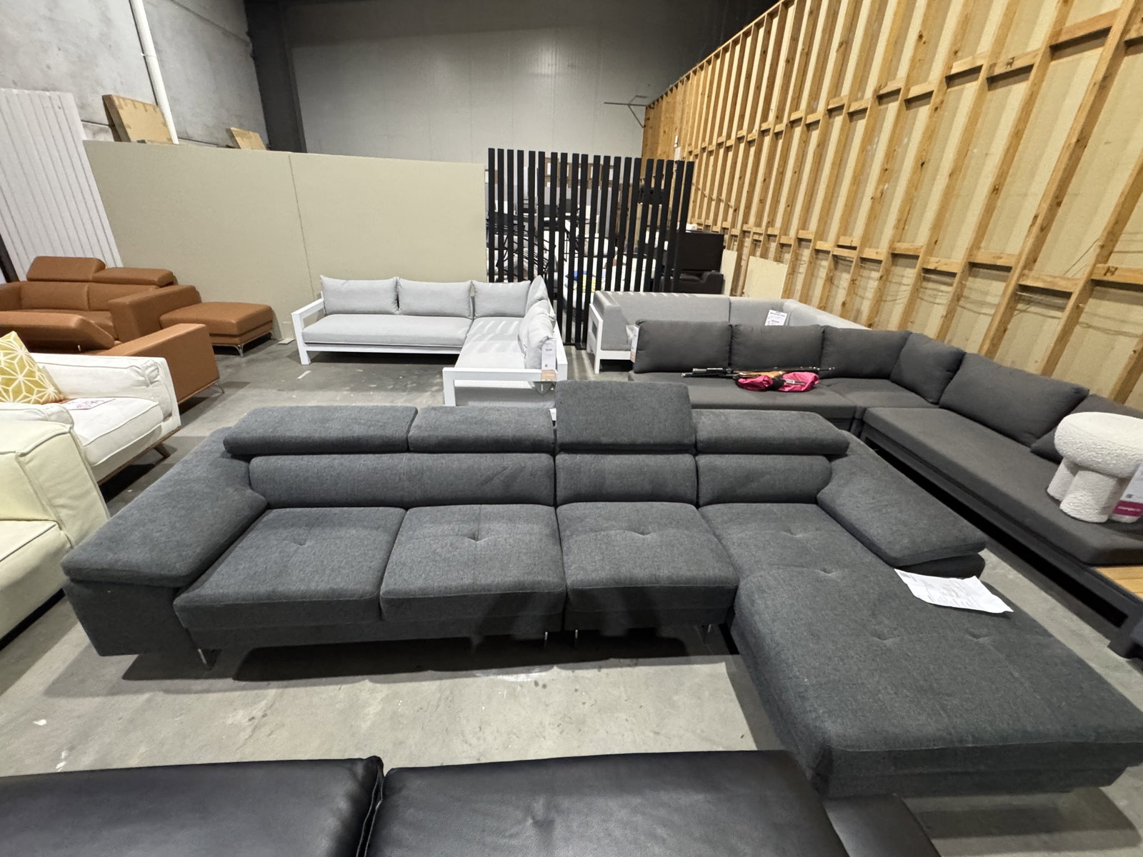 BOSTON Fabric Chaise Lounge Option B (Main Colour: Belfast Ash, Material: Fabric) 1