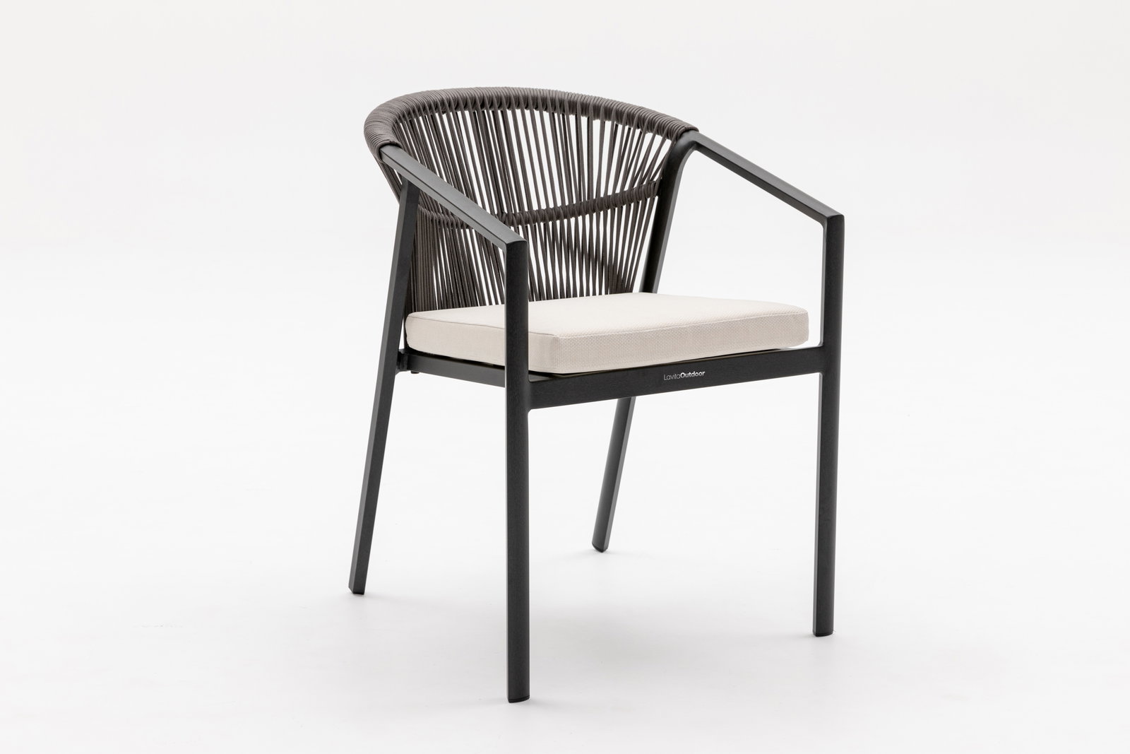 Kiama Anthracite Outdoor Rope Dining Chair Set Of 2