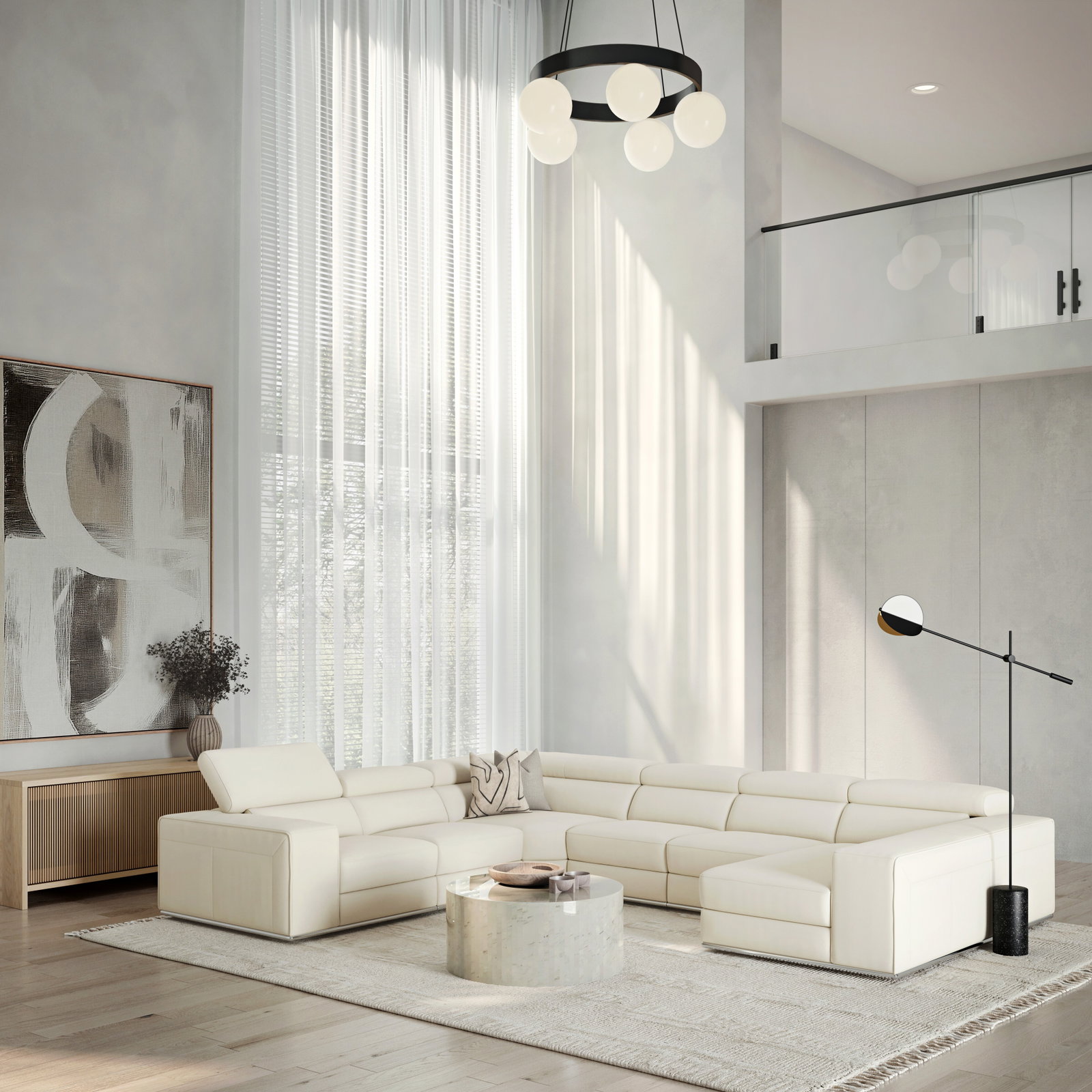 Lorenzo Leather Modular Lounge Option A