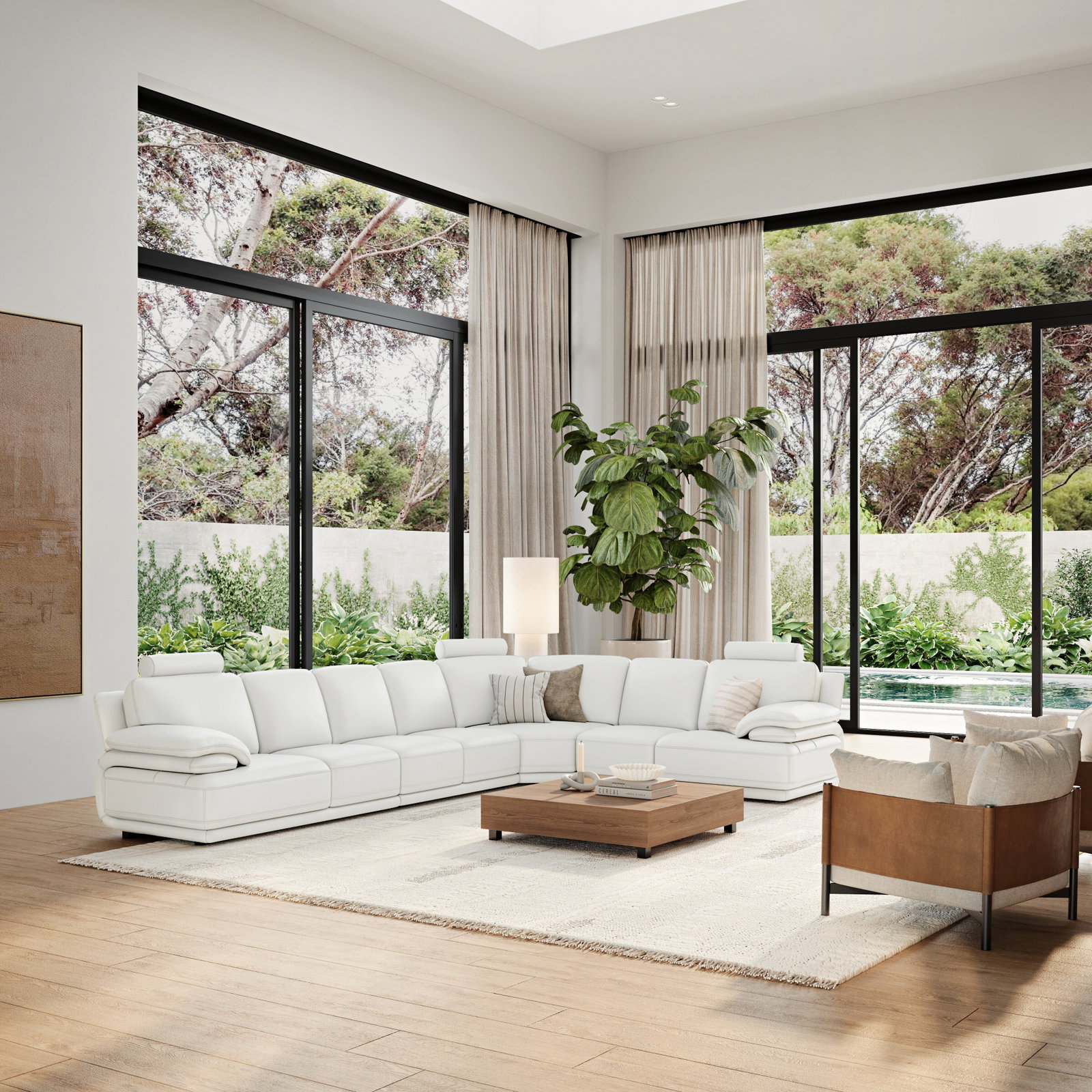 Juliet Leather Corner Lounge Option C