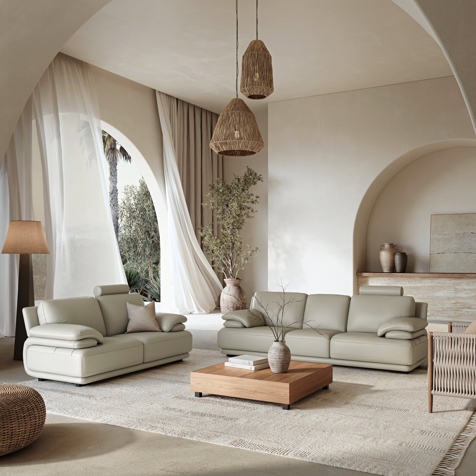 Juliet Leather Sofa Suite 3 + 2