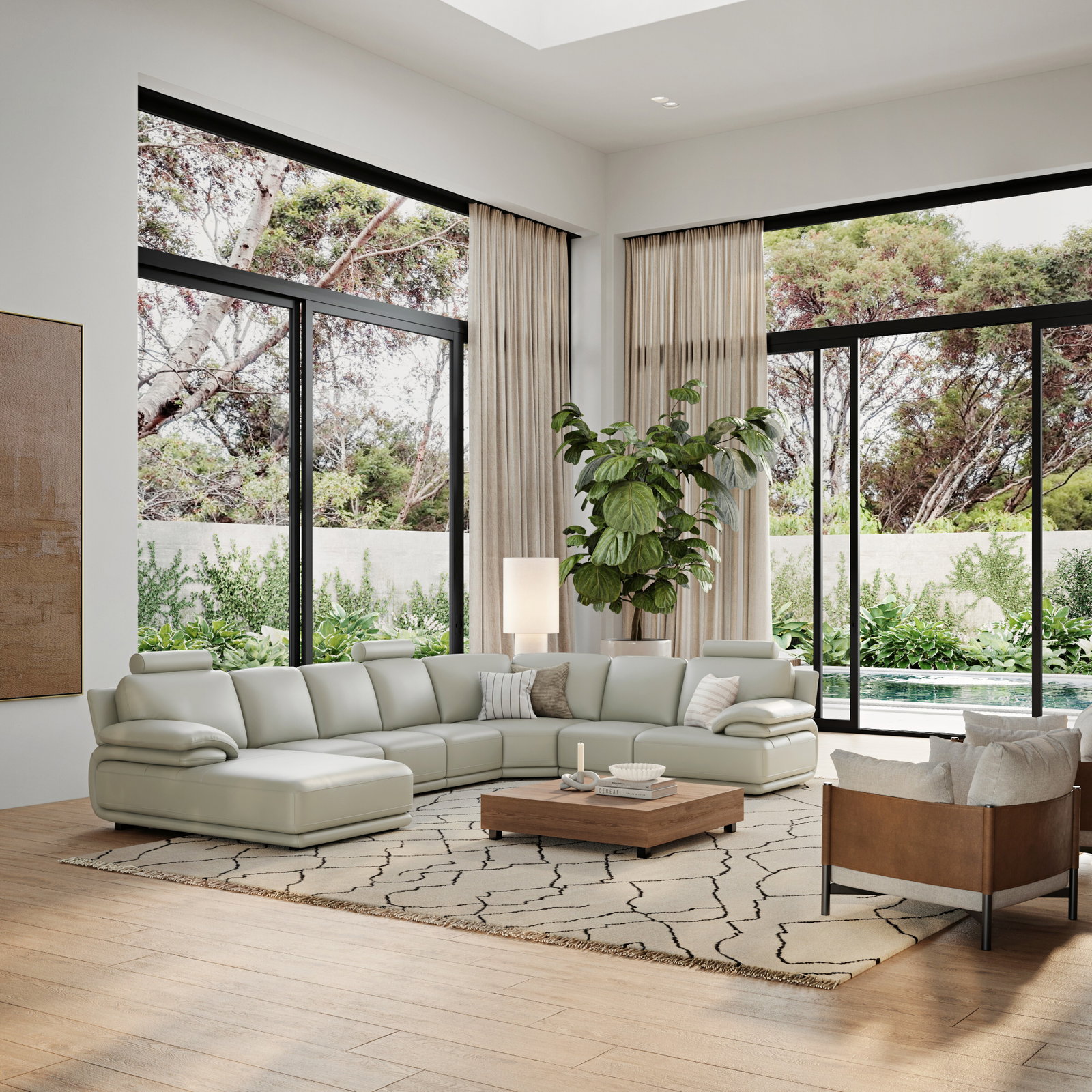 Juliet Leather Modular Lounge Option B