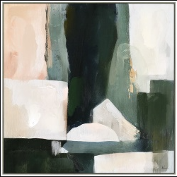 Echoe in Pale Framed Canvas Warm