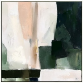 Echoe in Pale Framed Canvas Cool