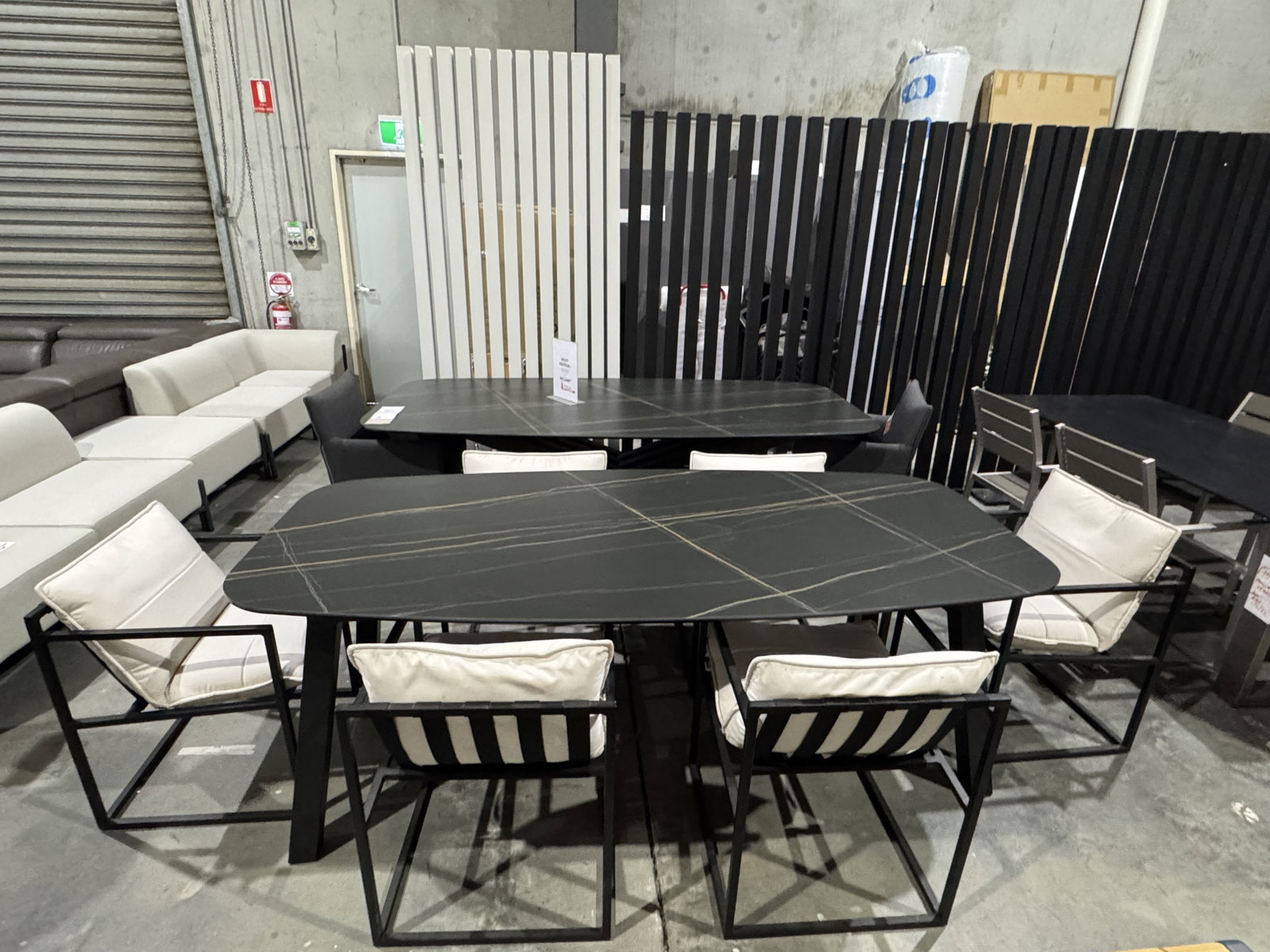 REEF Outdoor Ceramic Dining Table + 6 Reef Chairs (Dining Set + 6 Chairs) 1