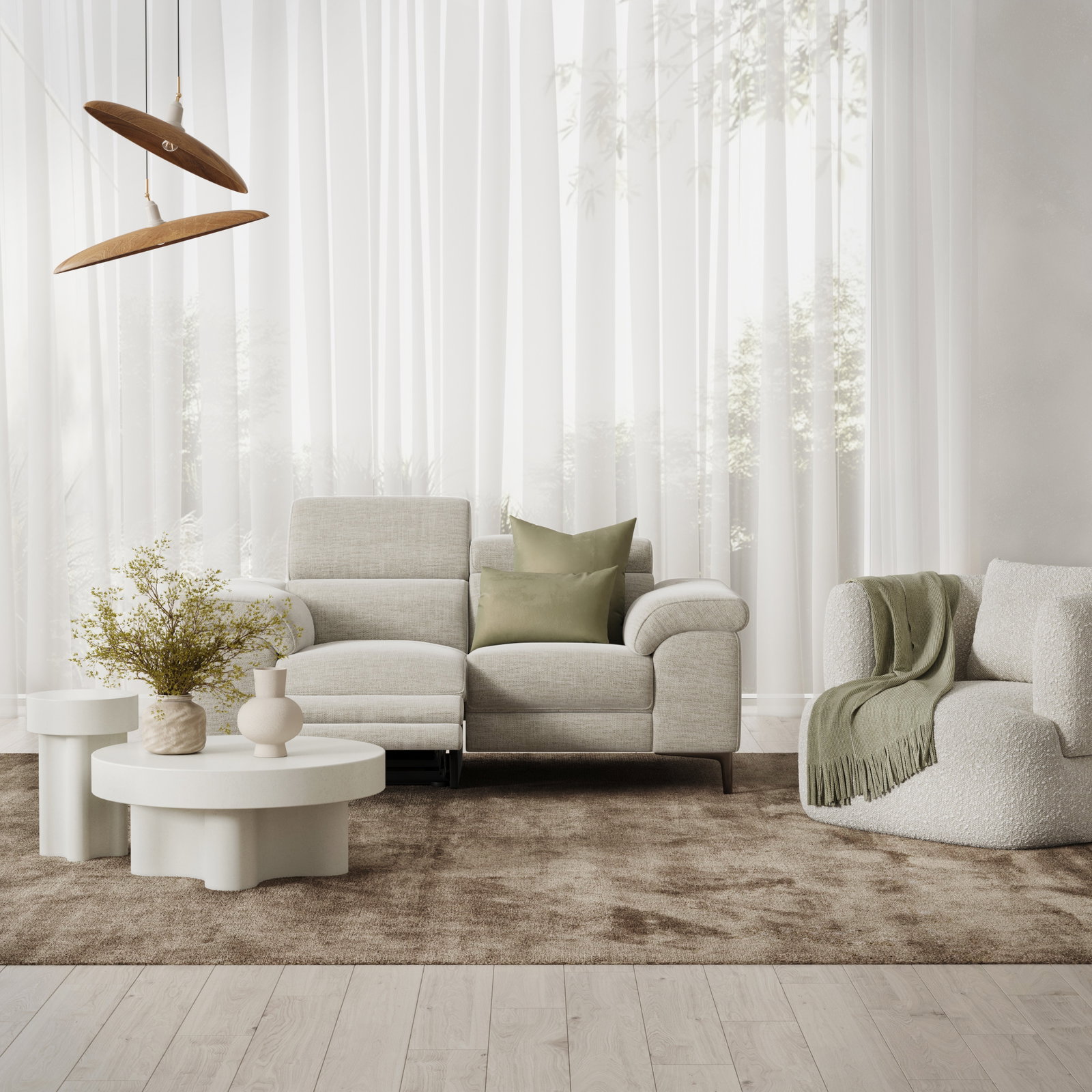 Carlisle Fabric Electric Recliner Two Seat Sofa