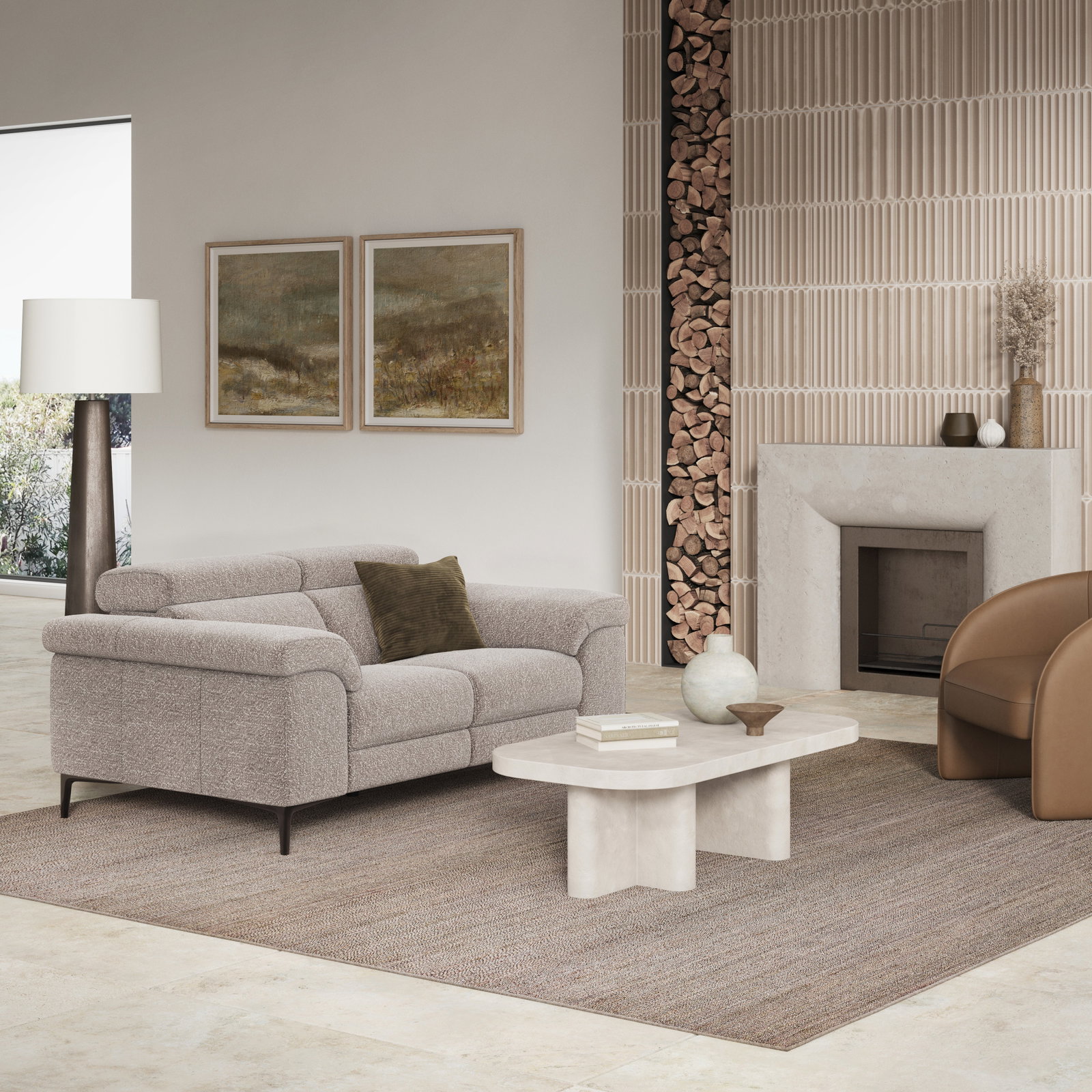 Carlisle Fabric Two Seat Sofa