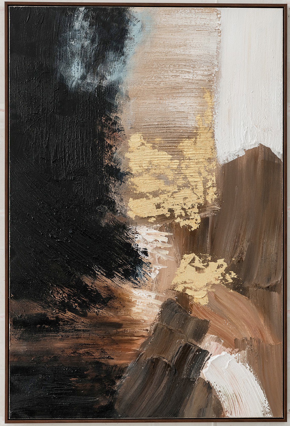 Where the Light Breaks Framed Canvas Warm Oil