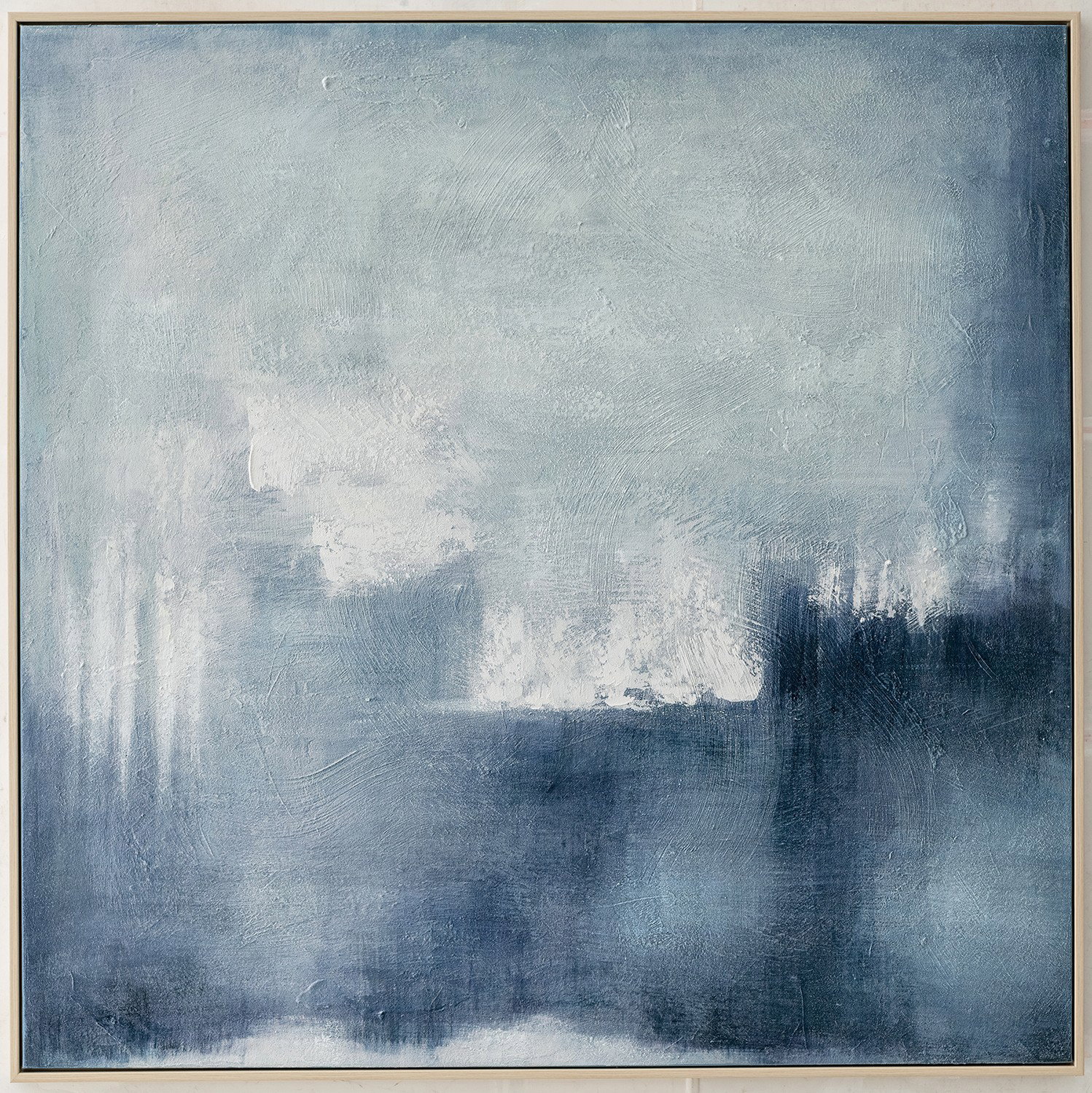 The Stillness Framed Canvas Ocean Oil