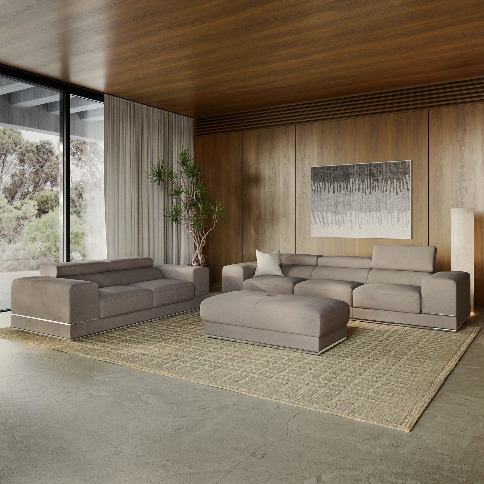 Napoleon Fabric Two Seat Sofa