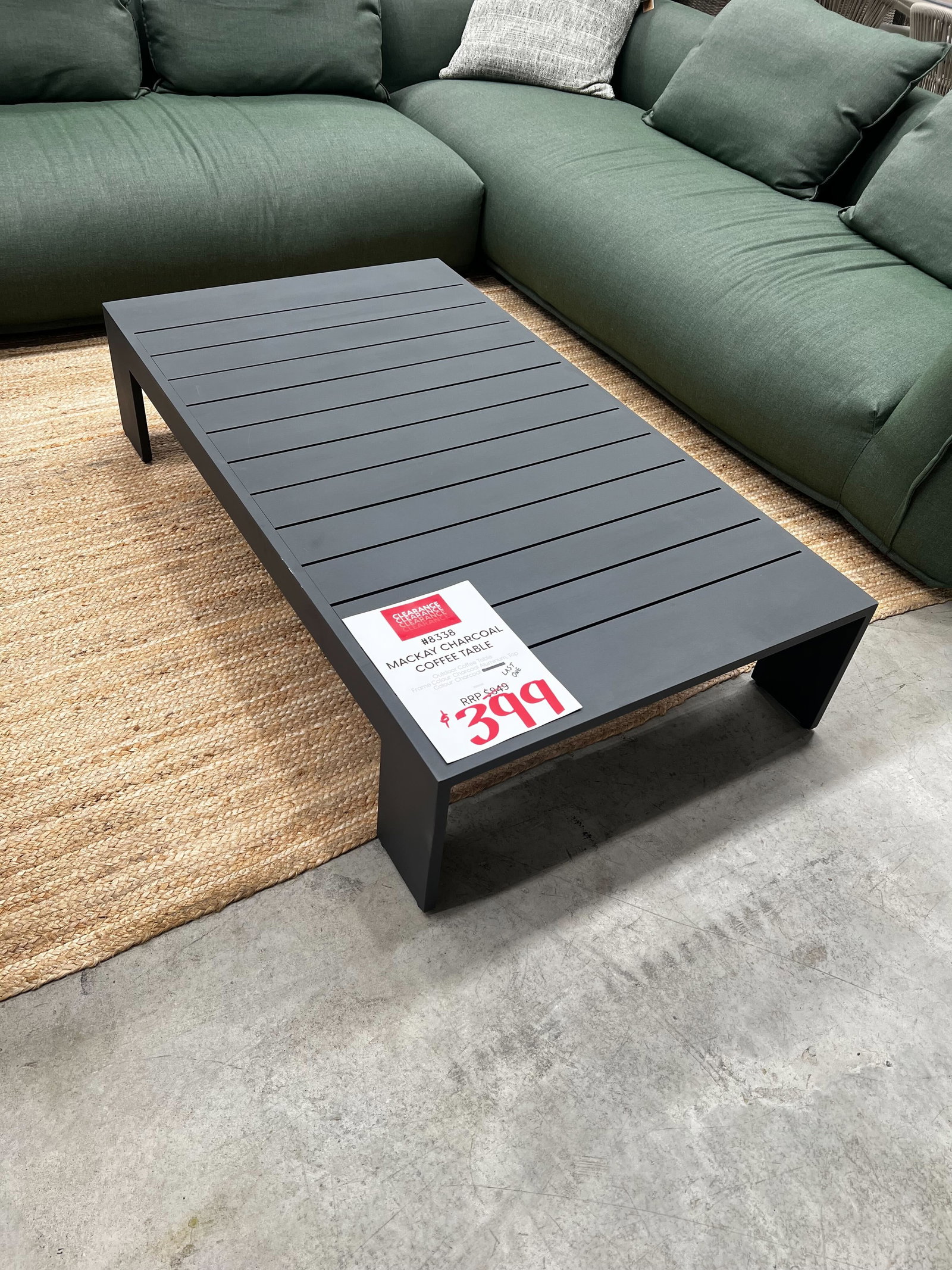 MACKAY CHARCOAL COFFEE TABLE Outdoor Coffee Table (Frame Colour: Charcoal Aluminum, Top Colour: Charcoal Ceramic) 1