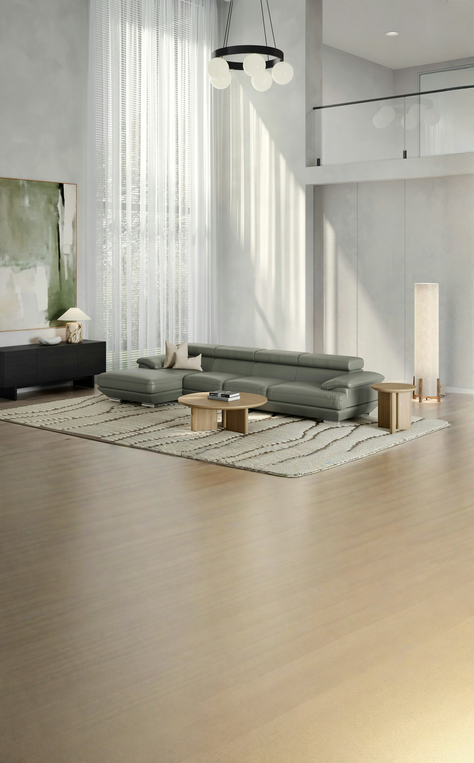 Lexington Leather Chaise Lounge Option B