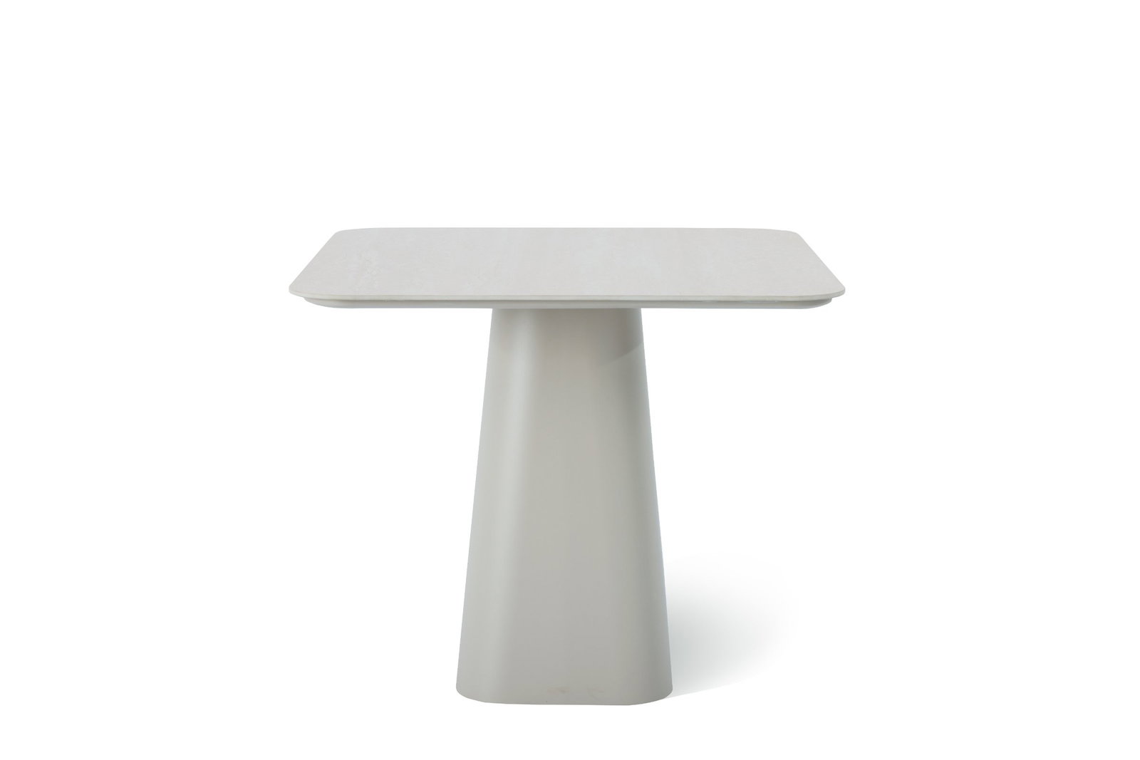 Flume Latte Outdoor Aluminium Square Dining Table with Ceramic Top