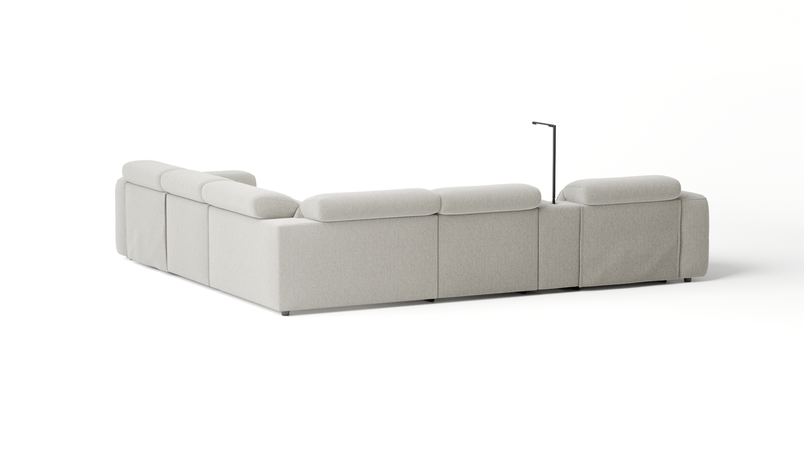 Avalon Fabric Corner Lounge With Console 5
