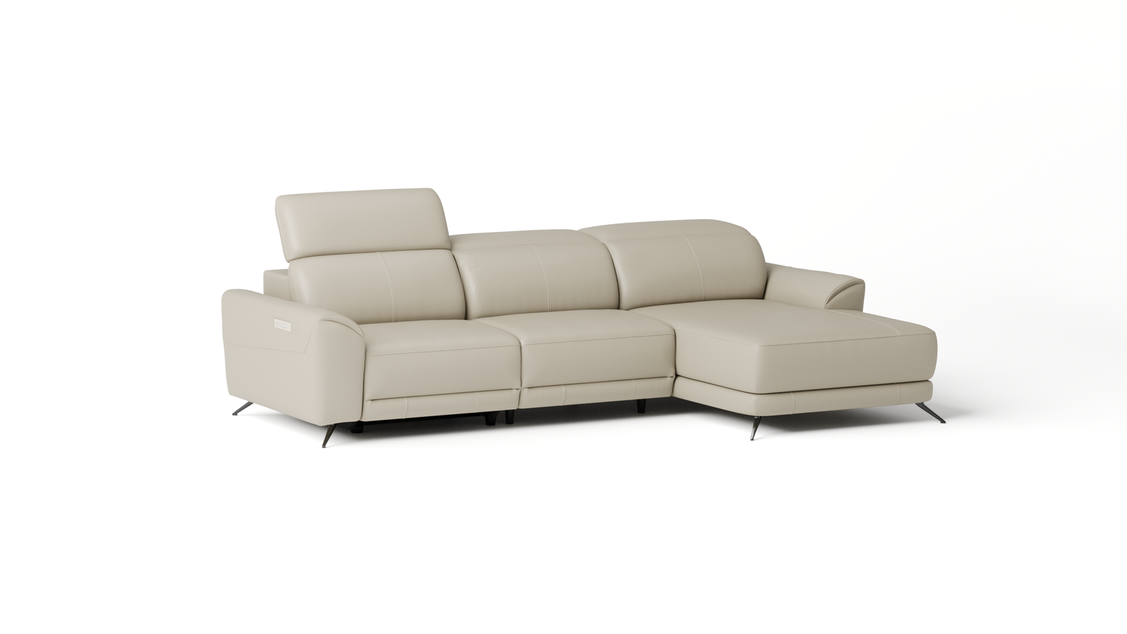 Dover Leather Recliner Chaise Lounge Option A