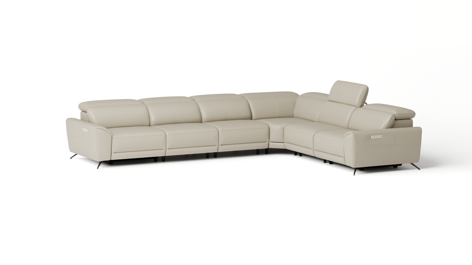 Dover Leather Recliner Corner Lounge Option B