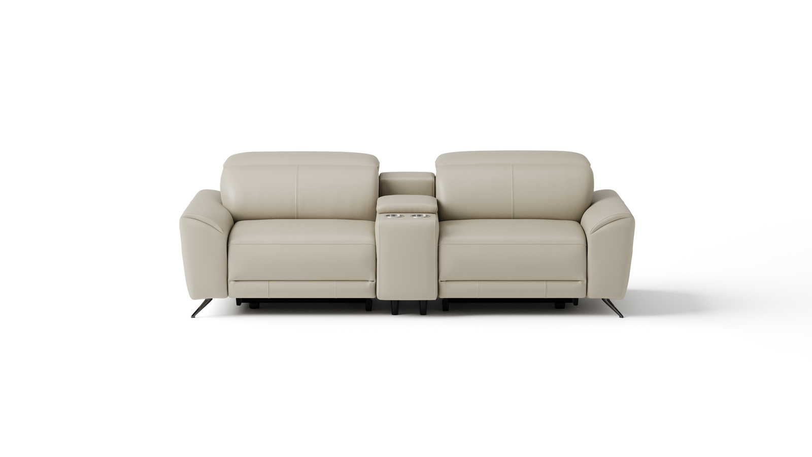 Dover Leather 2 Seat Home Theatre Recliner Lounge 2