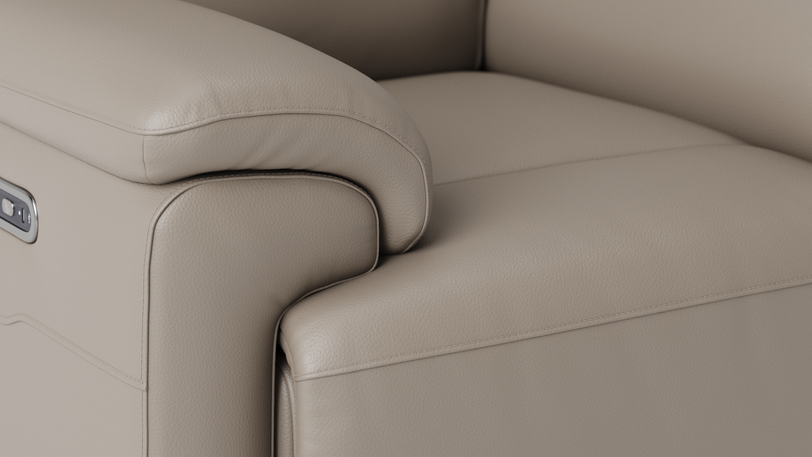 Abbotsford Leather Armchair Power Recliner, Power Headrest 4