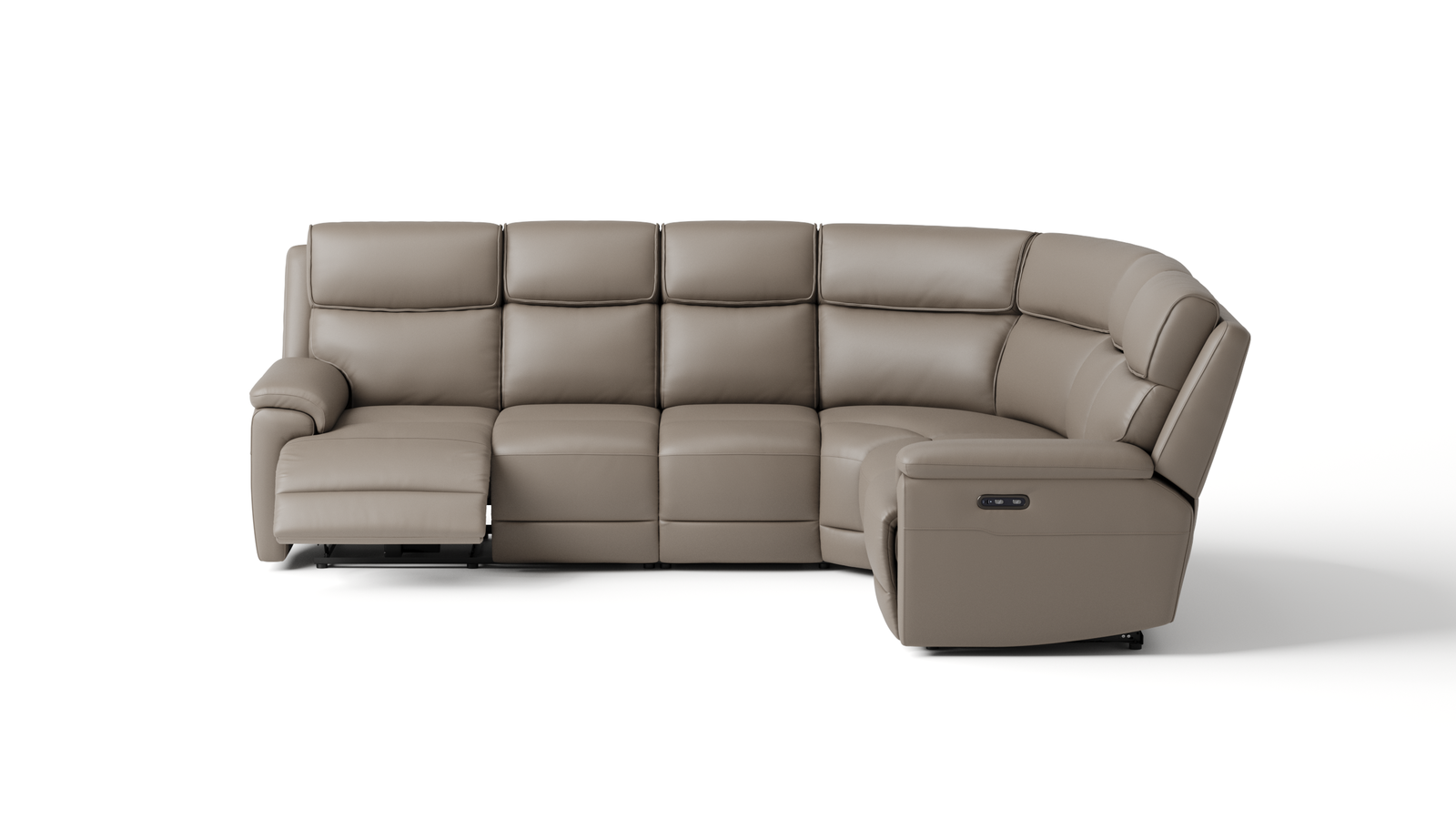 Abbotsford Leather Corner Lounge Option B With Power Recliner, Power Headrest 3