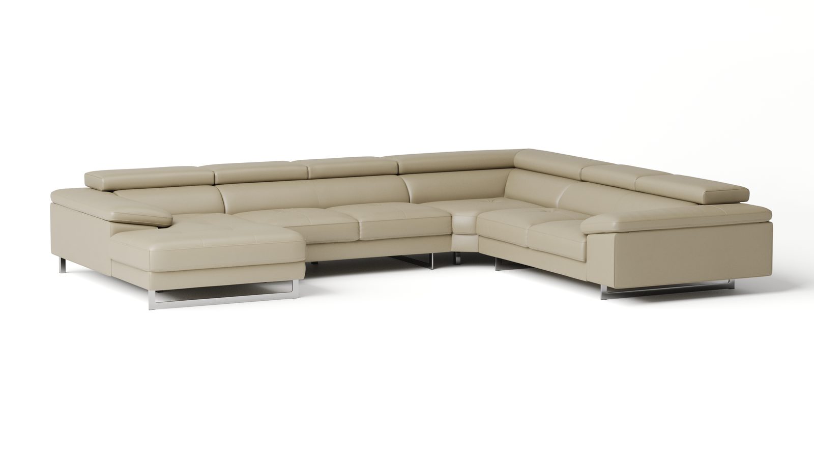 Boston Leather Modular Lounge Option A
