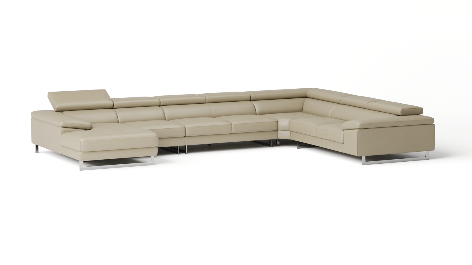 Boston Leather Modular Lounge Option B