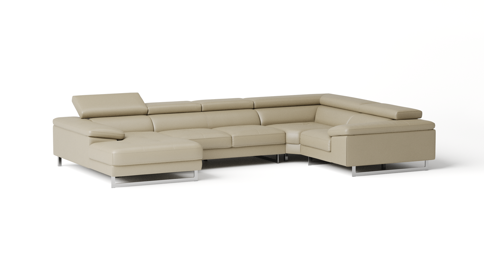 Boston Leather Modular Lounge Option C