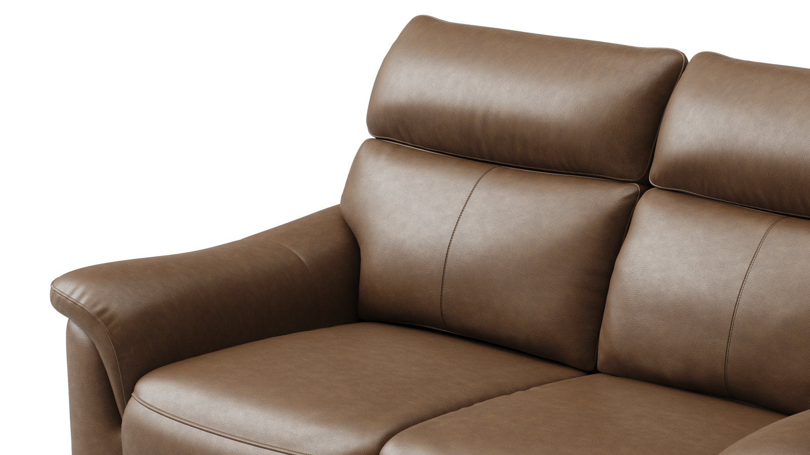 Edmond Leather Two Seater Sofa Manual Recliner 6