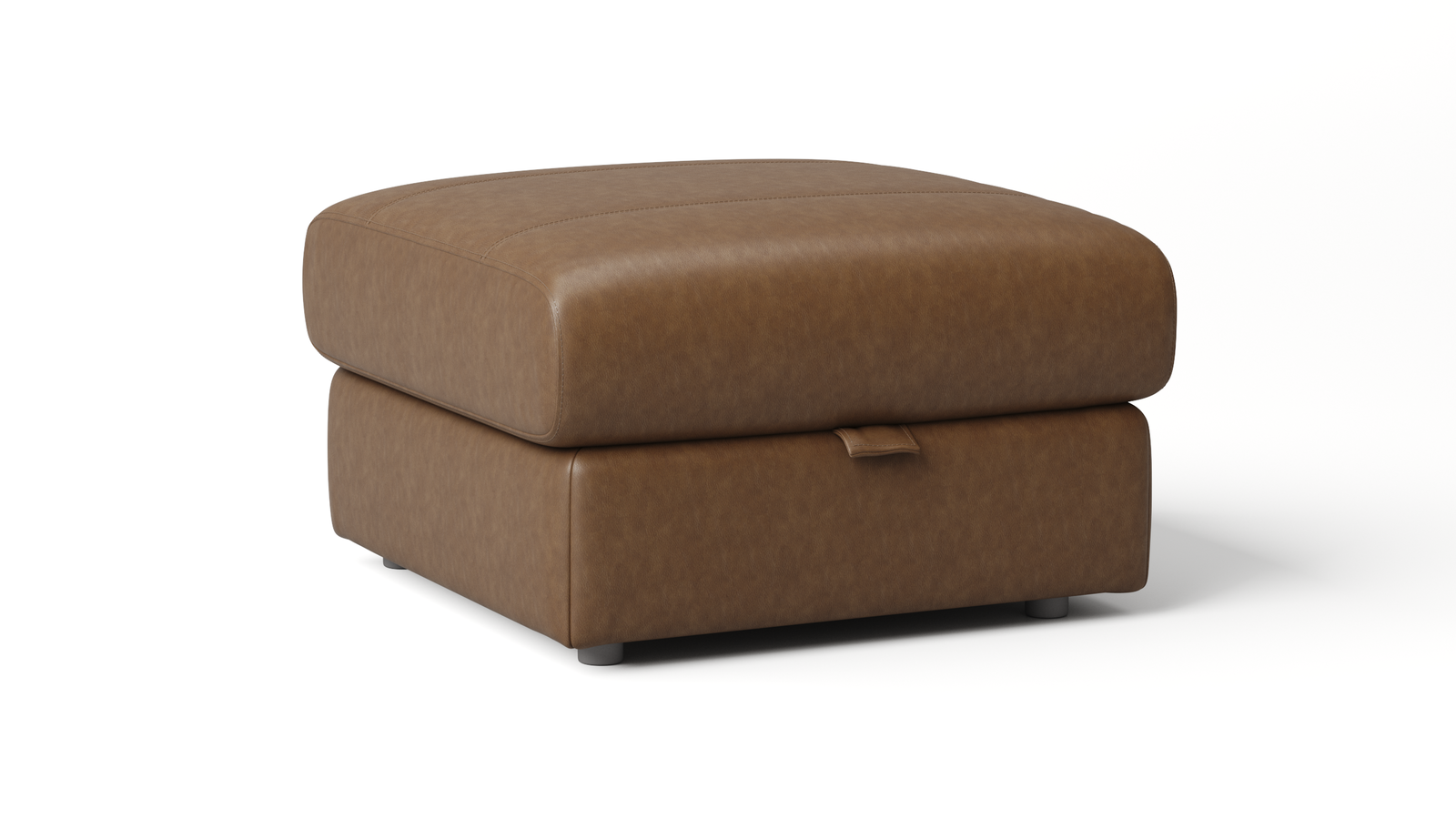 Edmond Leather Ottoman With Storage