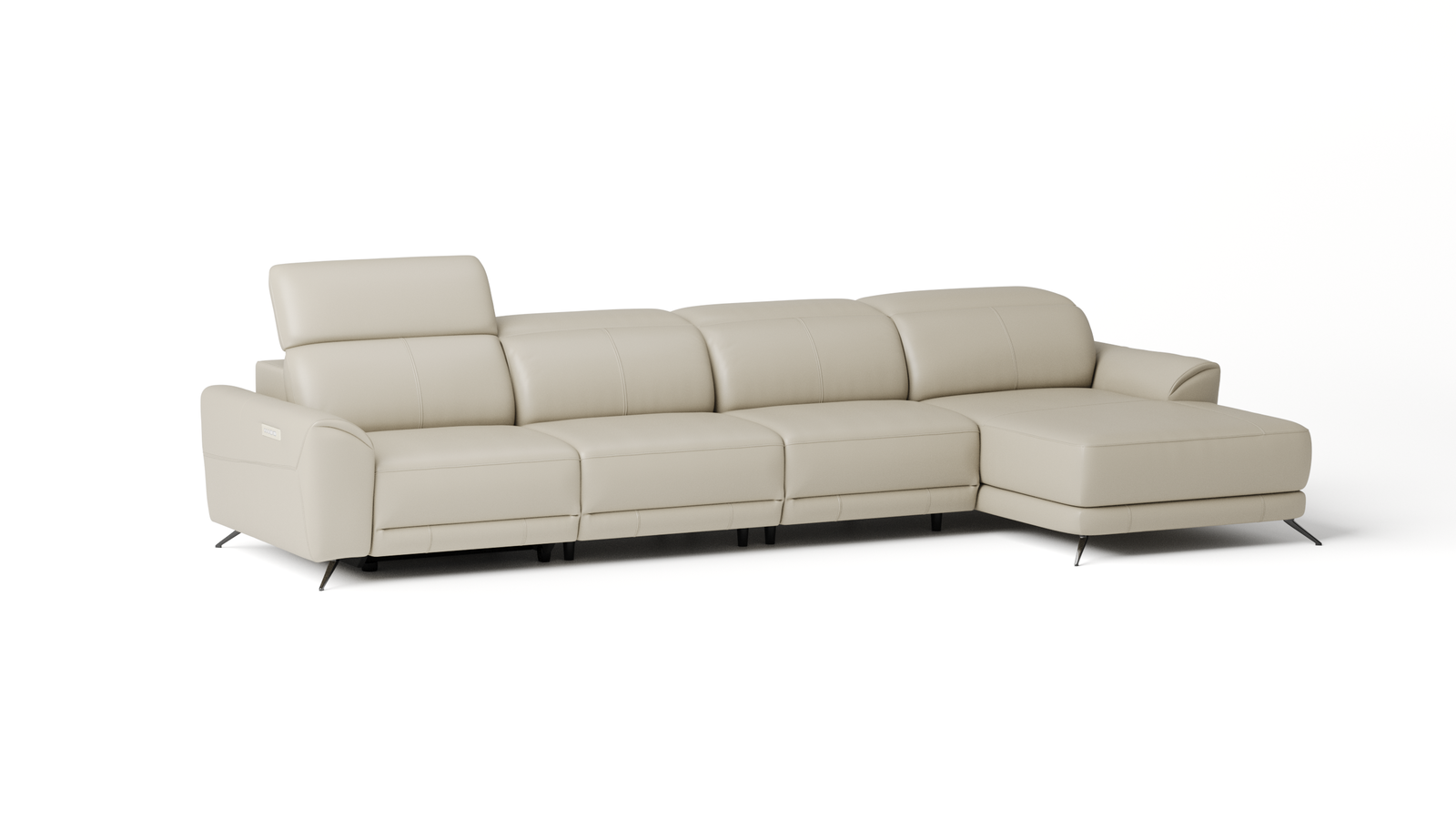 Dover Leather Recliner Chaise Lounge Option B
